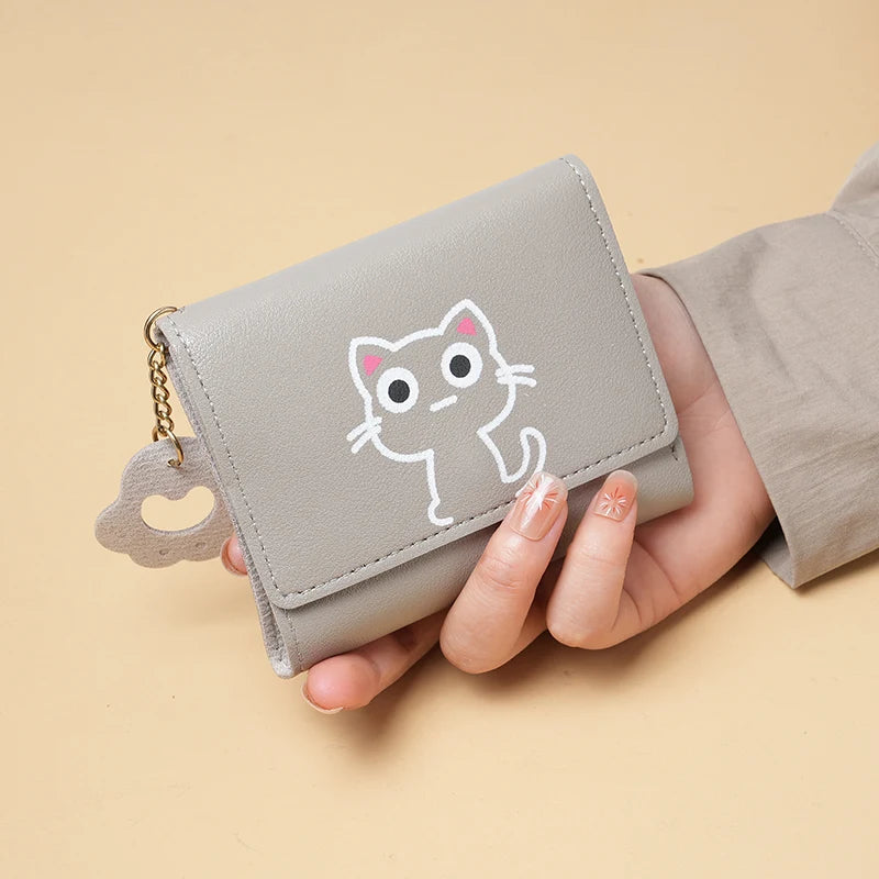 New Short-style Purse Female Fashion Small Student Pocket Purse Cute Large Capacity Multi-card Wallet