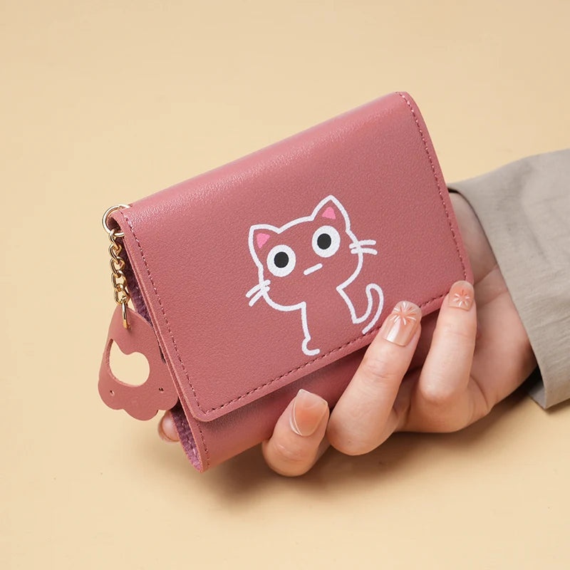 New Short-style Purse Female Fashion Small Student Pocket Purse Cute Large Capacity Multi-card Wallet