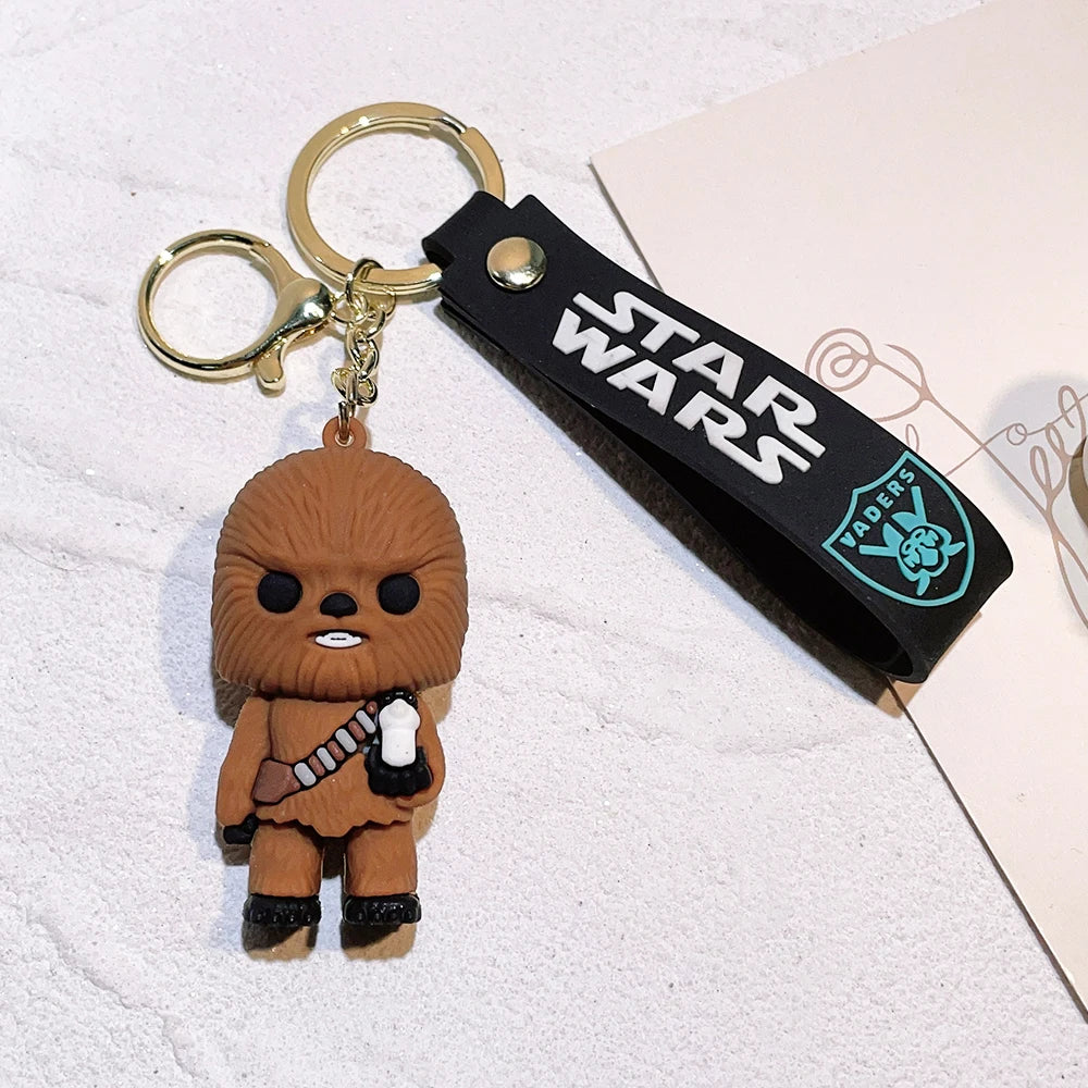 Star Wars Darth Vader Led Lighting Sound Keychains Creative Gifts Bagpack Pendant Collect Figures Key Ring Kids Dolls Key Chain