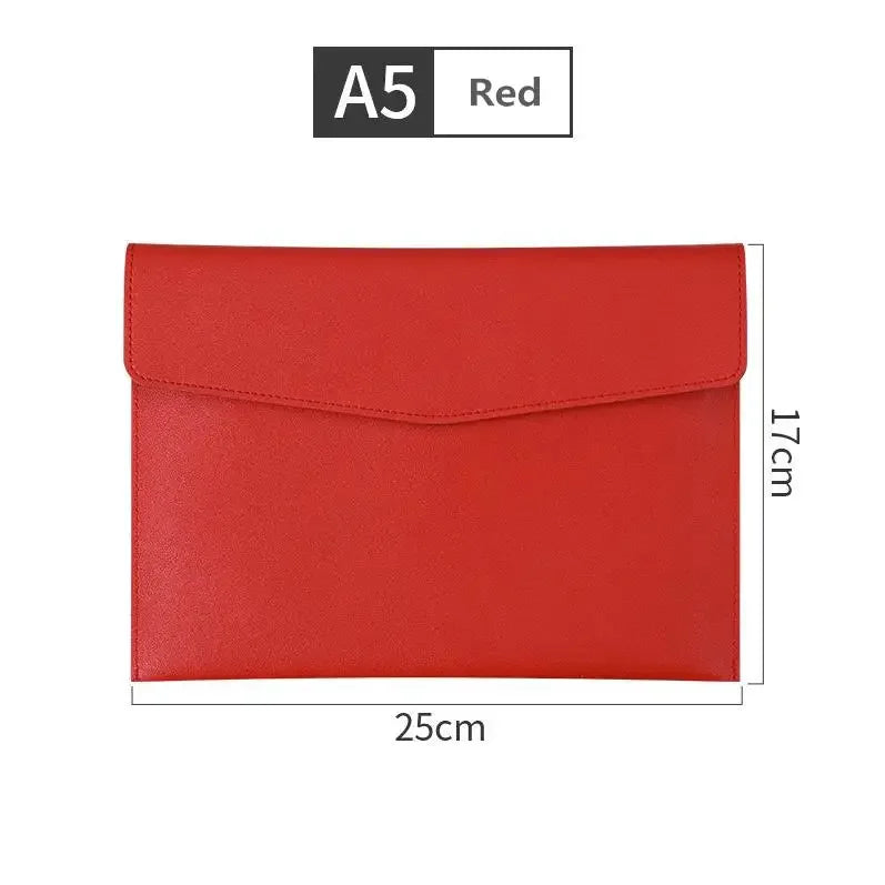 MoeTron Leather Document Bag A5 Envelope Document Holder Quality PU Leather A6 Document Pouch Femme Document Organizer File Bag