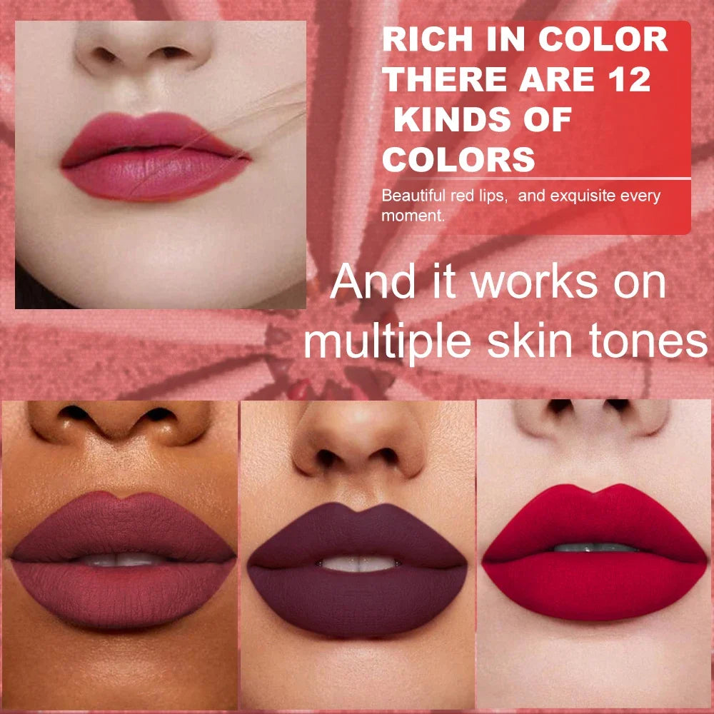 6pcs Lip Liner Pen Set Long-Lasting, Waterproof Sweatproof, Easy Coloring Non-fading Color Rendering Lip Gloss Set Beauty Makeup