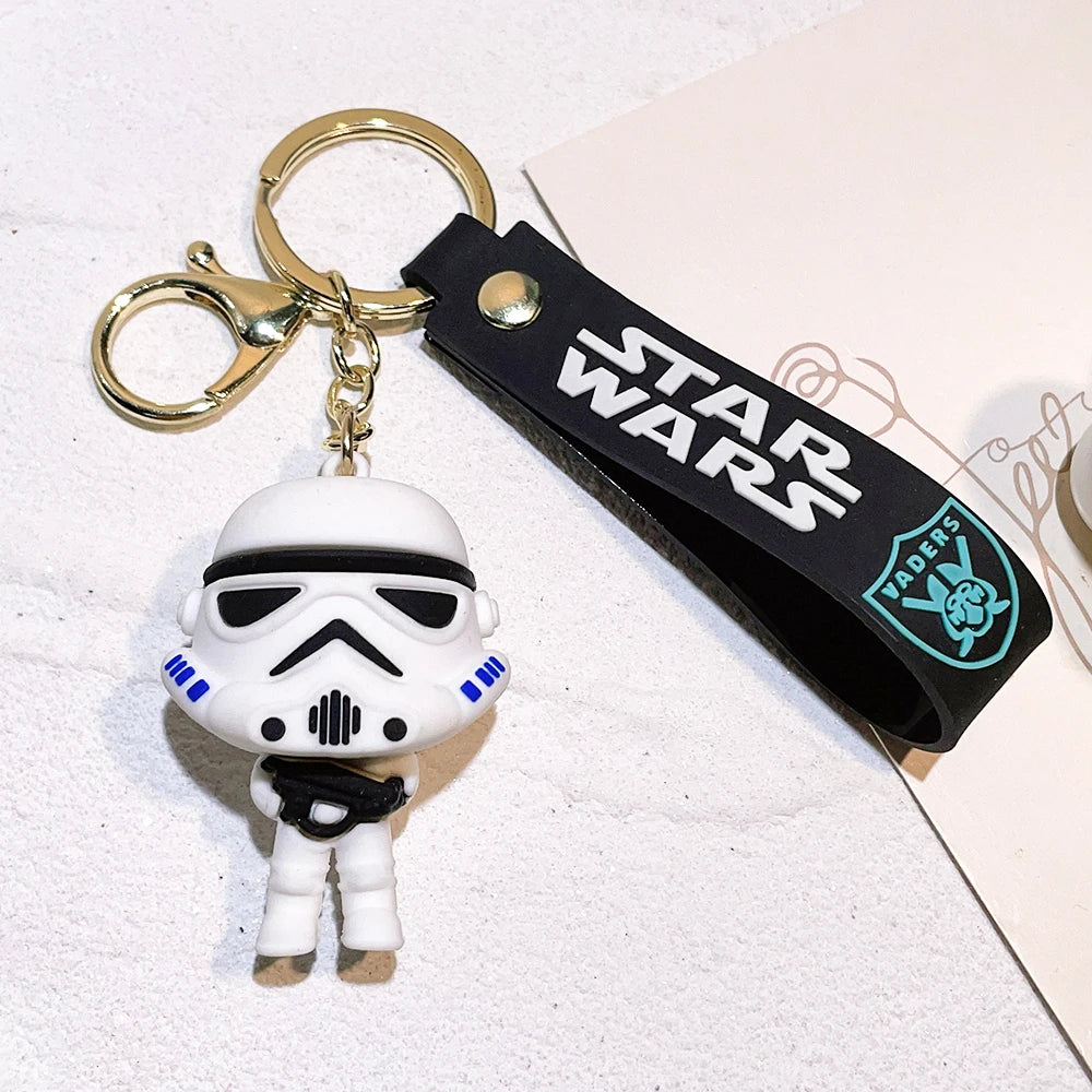 Star Wars Darth Vader Led Lighting Sound Keychains Creative Gifts Bagpack Pendant Collect Figures Key Ring Kids Dolls Key Chain