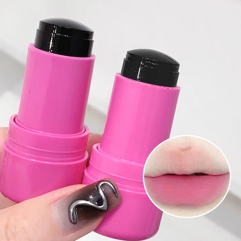 Lip and cheek blush stick color change brightening natural saturation student girl