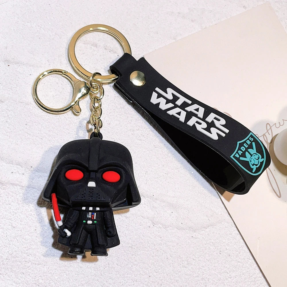 Star Wars Darth Vader Led Lighting Sound Keychains Creative Gifts Bagpack Pendant Collect Figures Key Ring Kids Dolls Key Chain