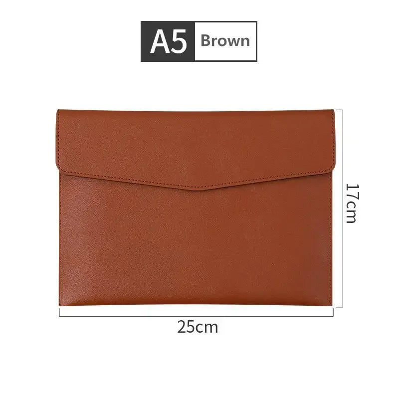MoeTron Leather Document Bag A5 Envelope Document Holder Quality PU Leather A6 Document Pouch Femme Document Organizer File Bag