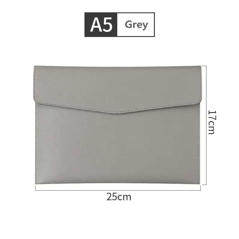 MoeTron Leather Document Bag A5 Envelope Document Holder Quality PU Leather A6 Document Pouch Femme Document Organizer File Bag