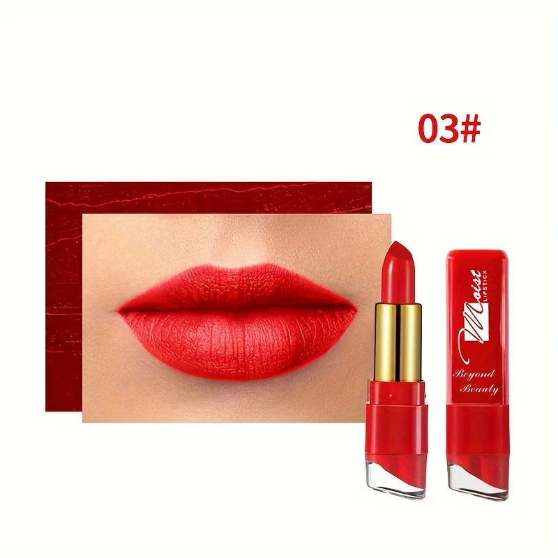 12 Colors Creamy Moisturizing Lipstick, Long Lasting Lipstick Leaning Tower Women and Schoolgirl Makeup Beginners Lip Makeup
