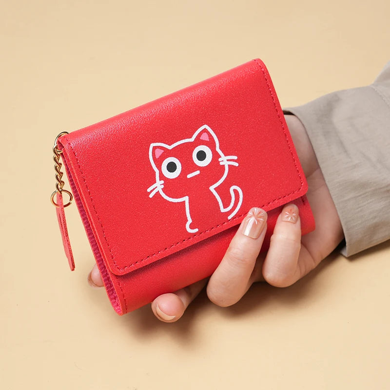 New Short-style Purse Female Fashion Small Student Pocket Purse Cute Large Capacity Multi-card Wallet