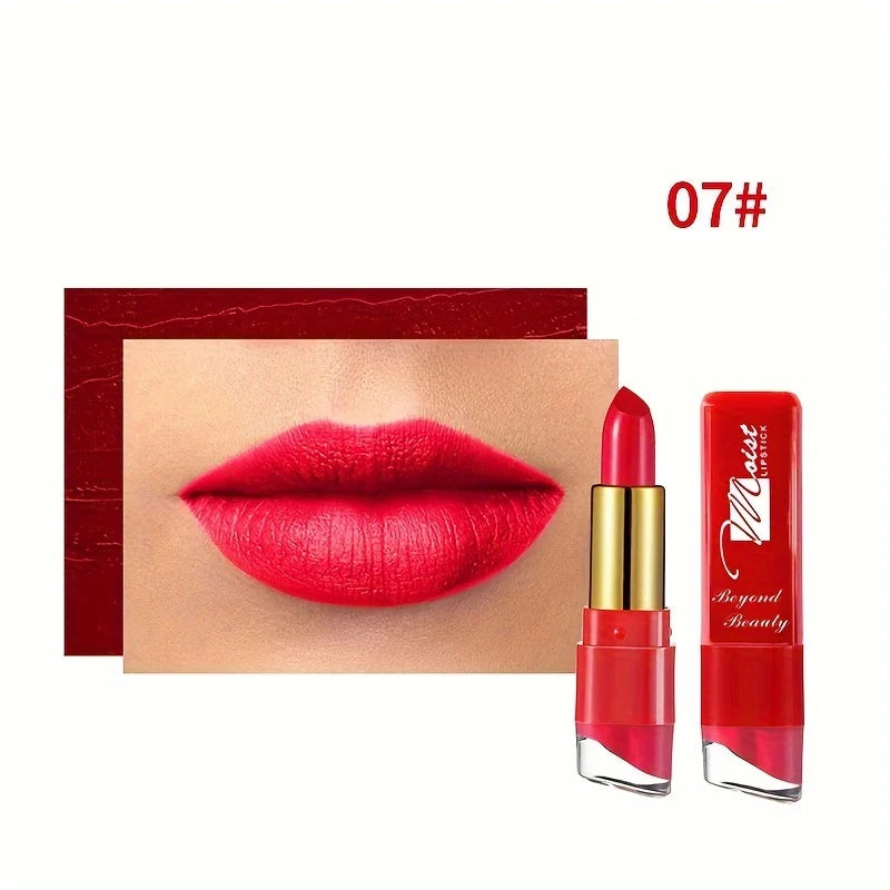 12 Colors Creamy Moisturizing Lipstick, Long Lasting Lipstick Leaning Tower Women and Schoolgirl Makeup Beginners Lip Makeup