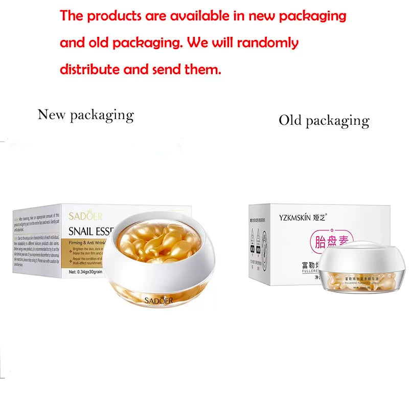 30Pcs Hyaluronic Acid Capsules Serum Hydrating Repair Moisturizing Essence Liquid Facial Deeply Nourishes Firming Skin Care