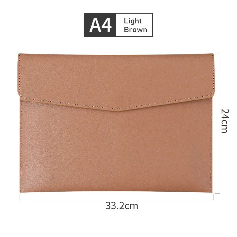 MoeTron Leather Document Bag A5 Envelope Document Holder Quality PU Leather A6 Document Pouch Femme Document Organizer File Bag