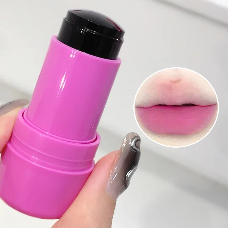 Lip and cheek blush stick color change brightening natural saturation student girl