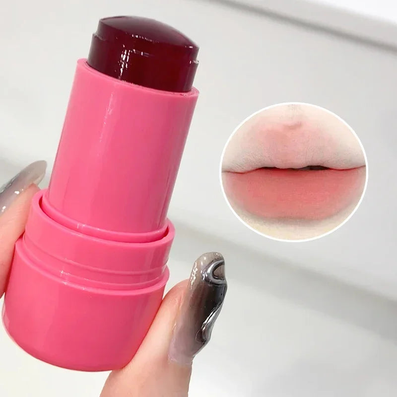Lip and cheek blush stick color change brightening natural saturation student girl