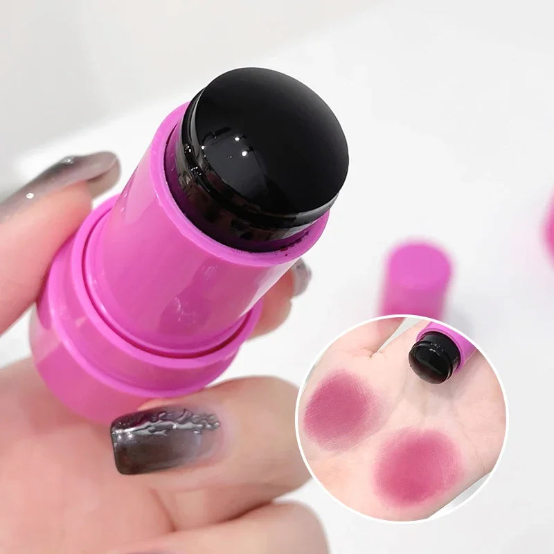 Lip and cheek blush stick color change brightening natural saturation student girl