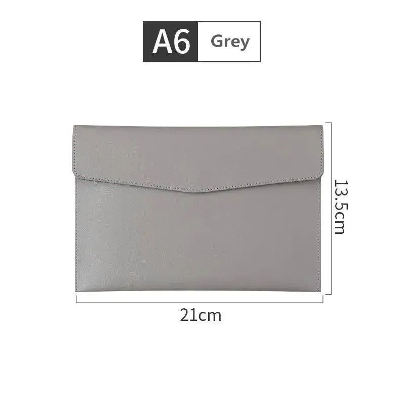 MoeTron Leather Document Bag A5 Envelope Document Holder Quality PU Leather A6 Document Pouch Femme Document Organizer File Bag