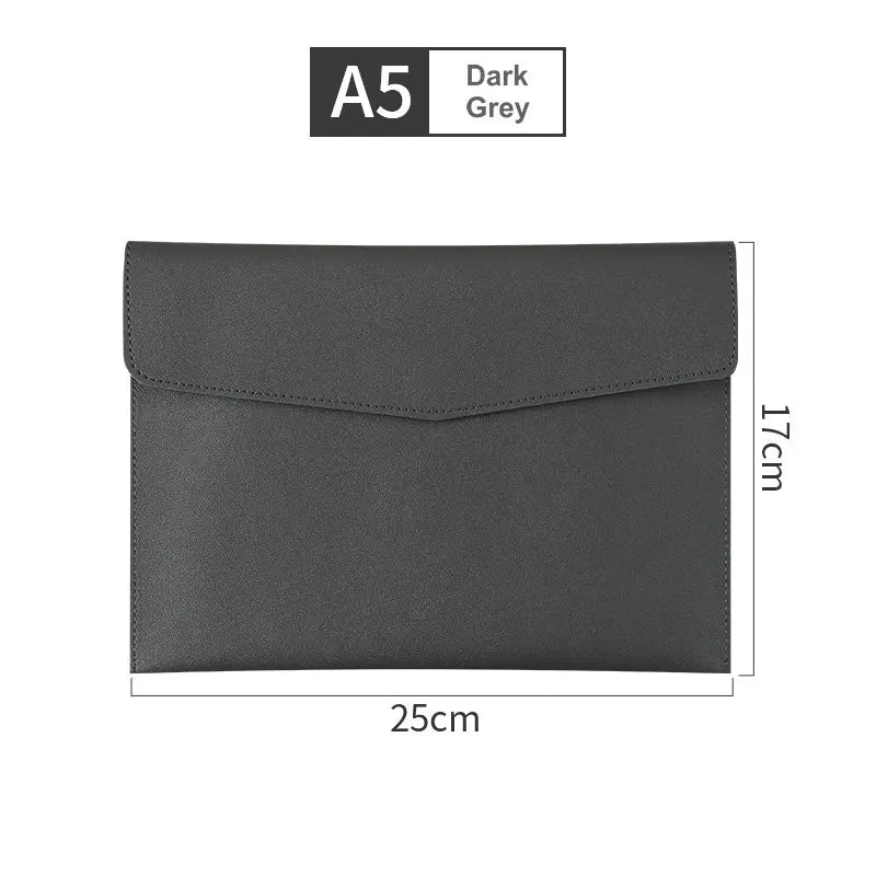 MoeTron Leather Document Bag A5 Envelope Document Holder Quality PU Leather A6 Document Pouch Femme Document Organizer File Bag