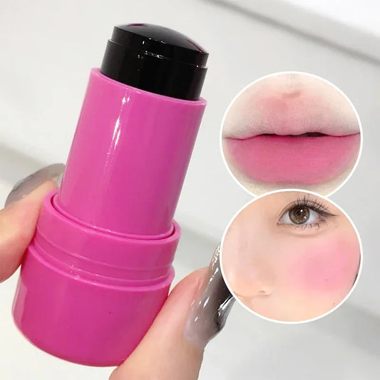 Lip and cheek blush stick color change brightening natural saturation student girl
