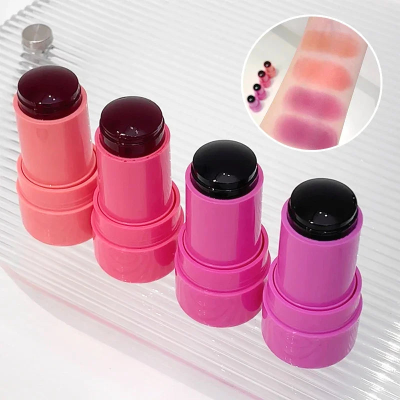 Lip and cheek blush stick color change brightening natural saturation student girl